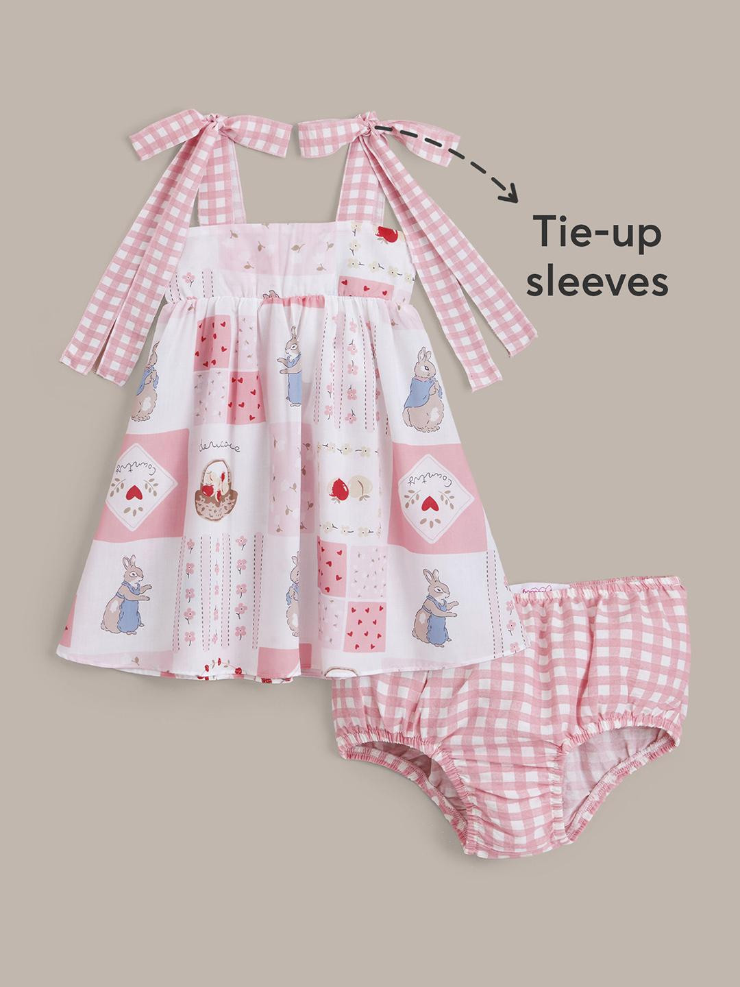 Tie-Up Charm Casual Dress with Bloomer