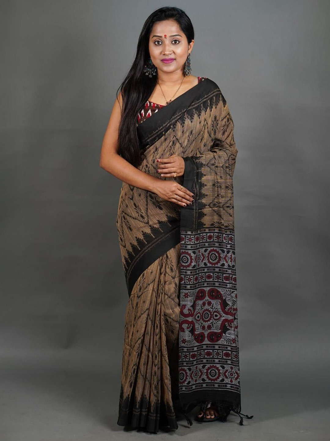Saree star Ethnic Motifs Printed Pure Cotton Taant Sarees