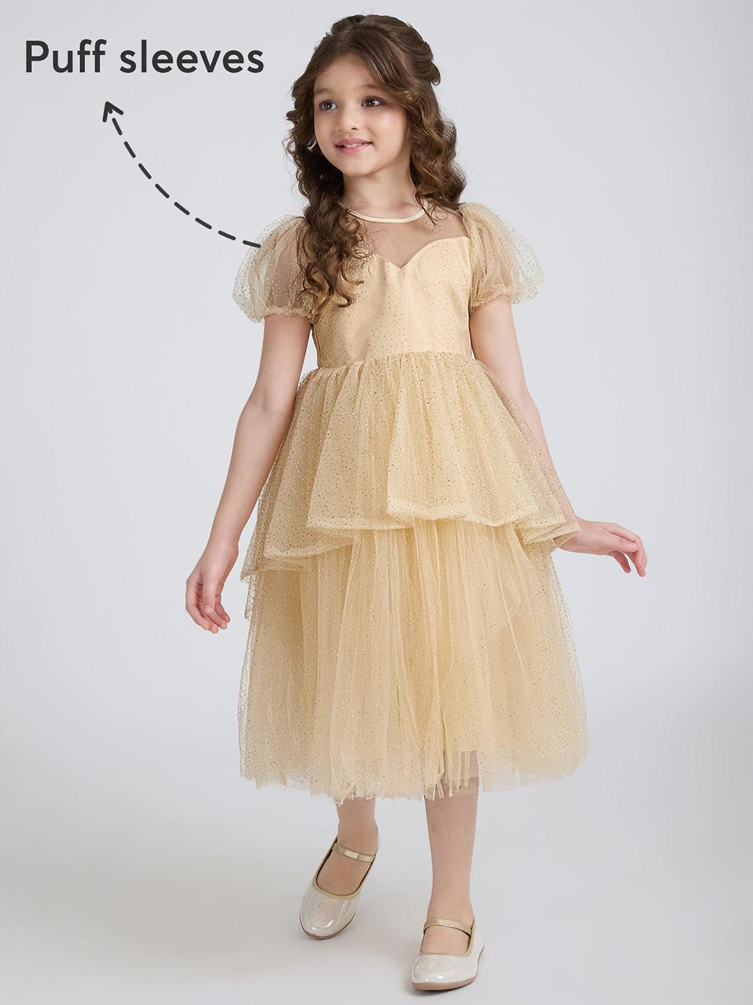 Hopscotch Fit & Flare Princess Tiered Party Dress