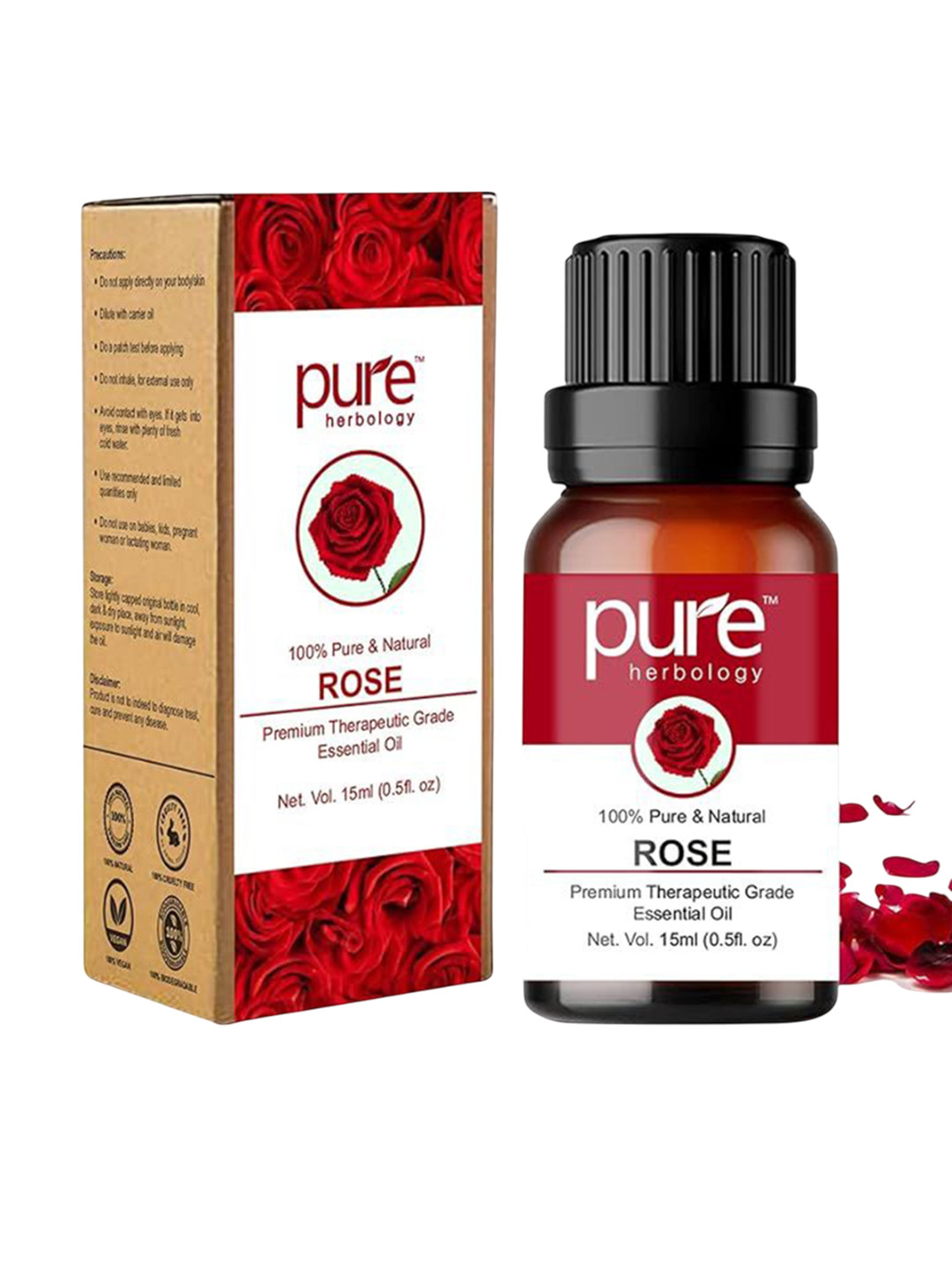 Pure Herbology Pure & Natural Rose Essential Oil - 15 ml