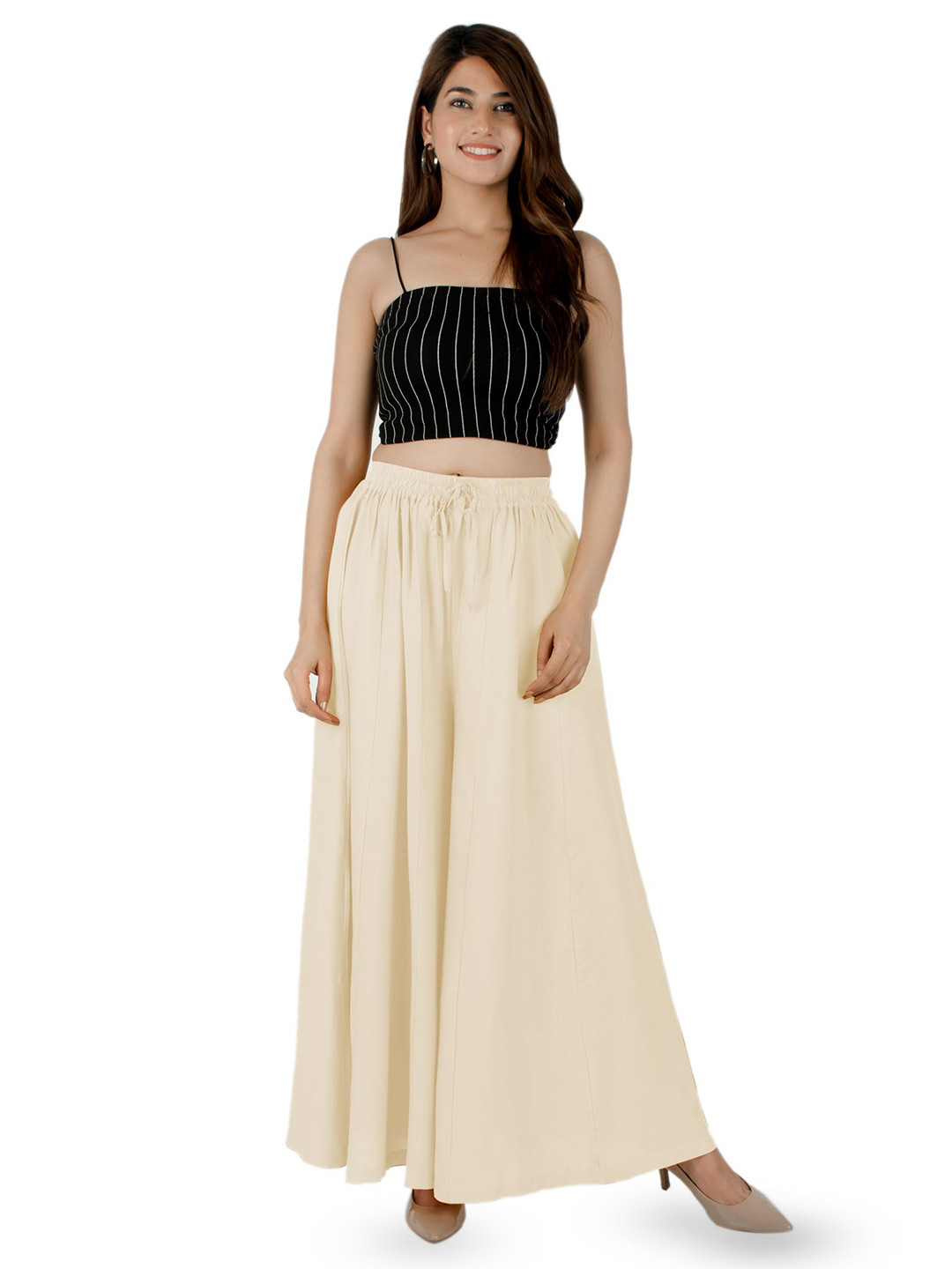 AARMAD Women Flared Loose Fit Palazzos