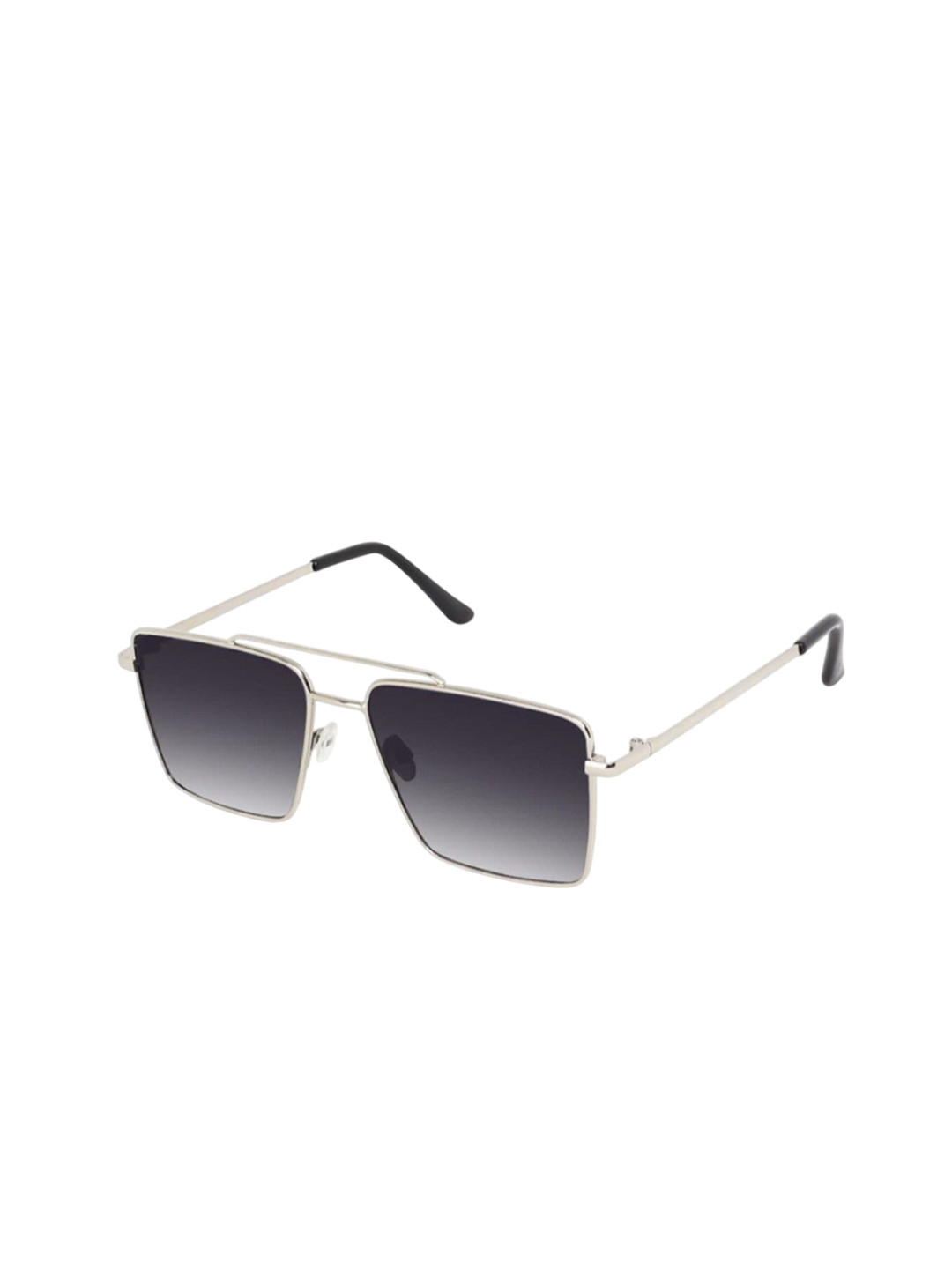 SPADEACES Unisex Square Sunglasses HQ SILVER BLACK SQUARE_10