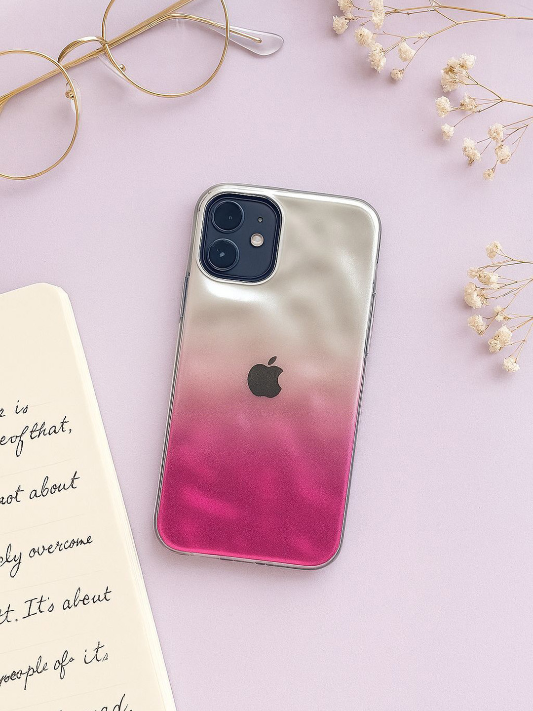 CASE CREATION Women iPhone 14 Abstract Real 3D Slim Fit Glossy Gradient Back Case