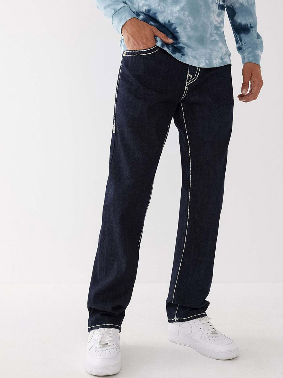 True Religion Men RICKY Super T Straight Fit Mid-Rise Jeans