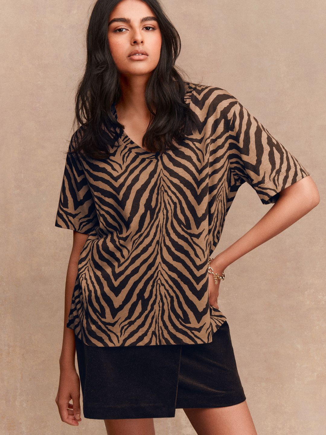 NEXT Animal printed V-Neck Top