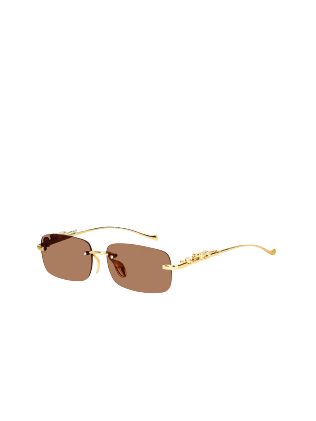 SPADEACES Kids Brown fwd with Sunglasses with UV Protected Lens SunglassesKaran Gold Brown
