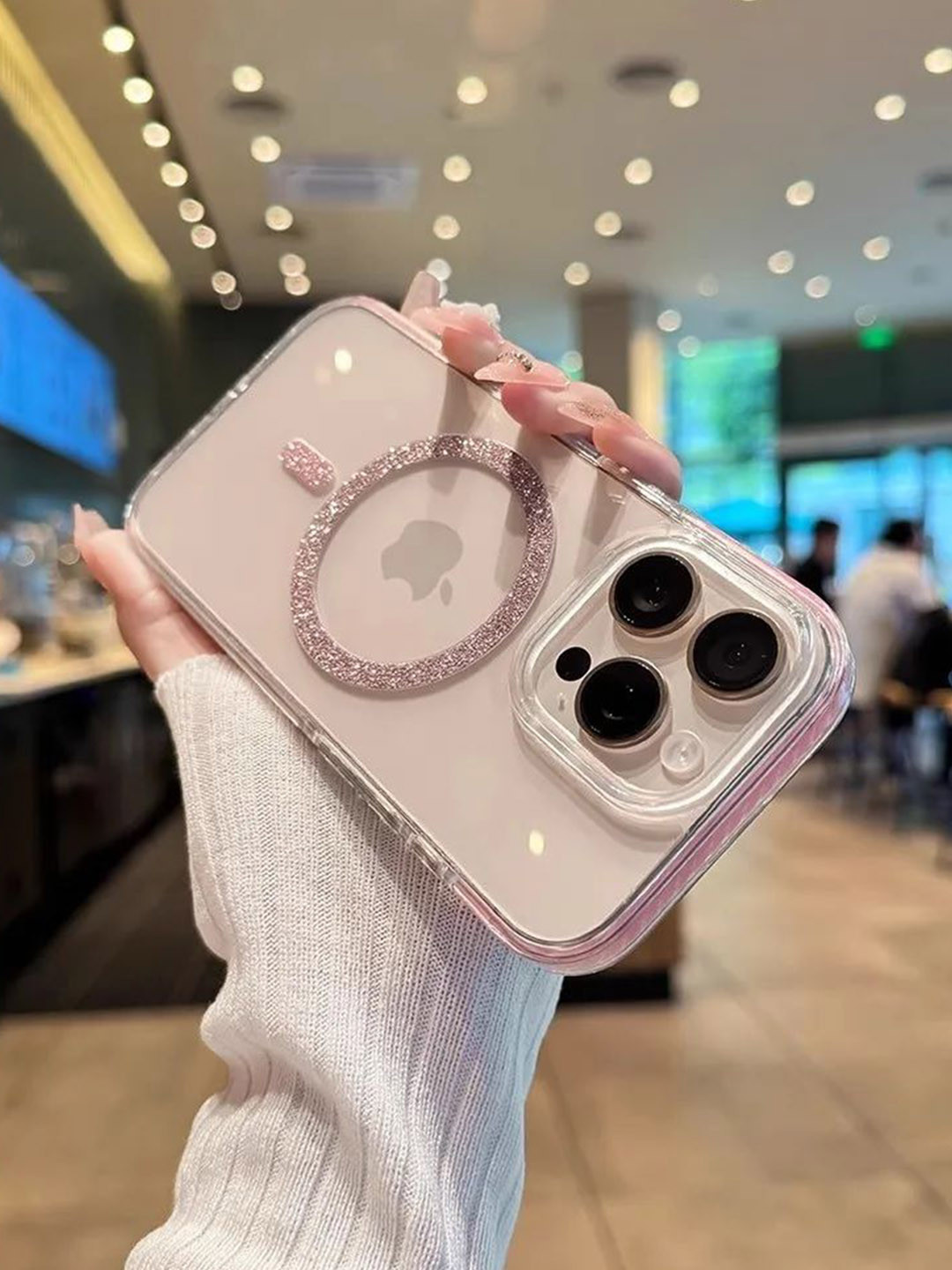 CASE CREATION iPhone 13 Bumper Glitter Magsafe Wireless Charging Case