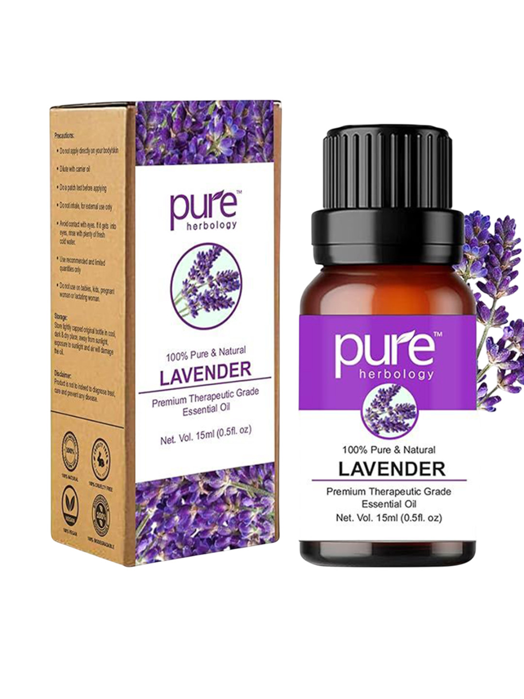 Pure Herbology Pure & Natural Lavender Essential Oil - 15 ml