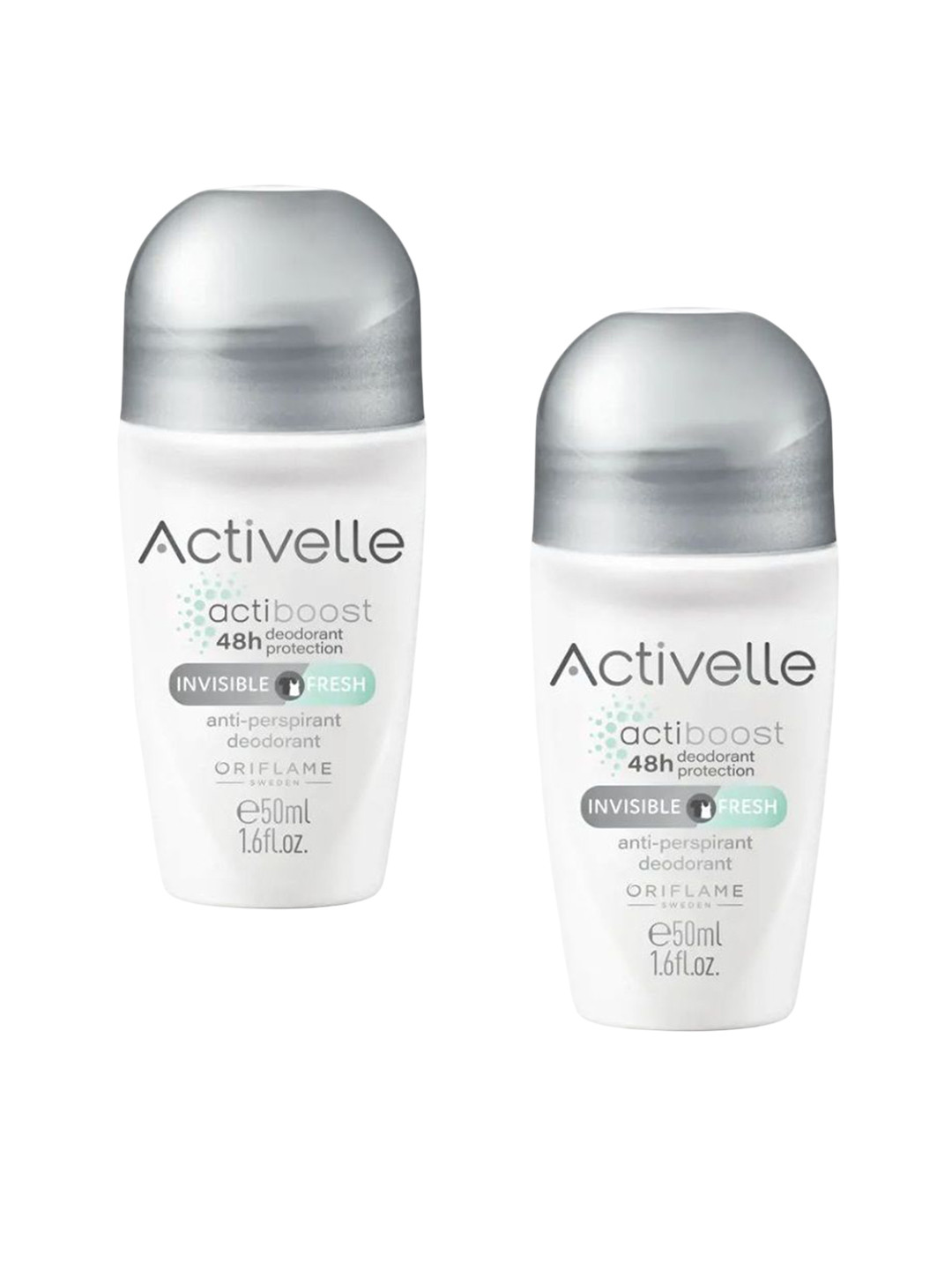 Oriflame Women Set Of 2 Activelle Anti-Perspirant Deodorant Roll On - 50 ml Each