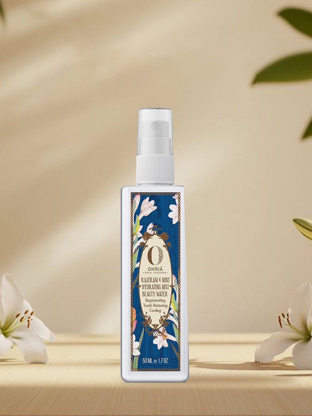 OHRIA AYURVEDA Raatrani & Mint Hydrating Facial Mist Beauty Water - 100 ml