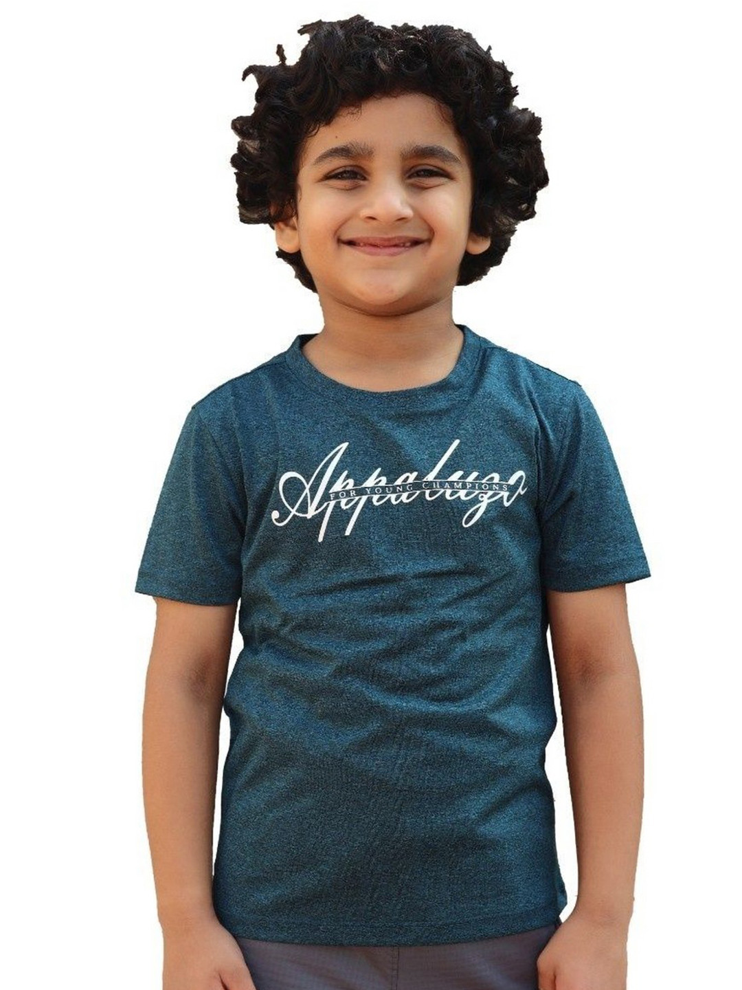 APPALUZO Boys Anti Static Typography Printed Round Neck T-shirt