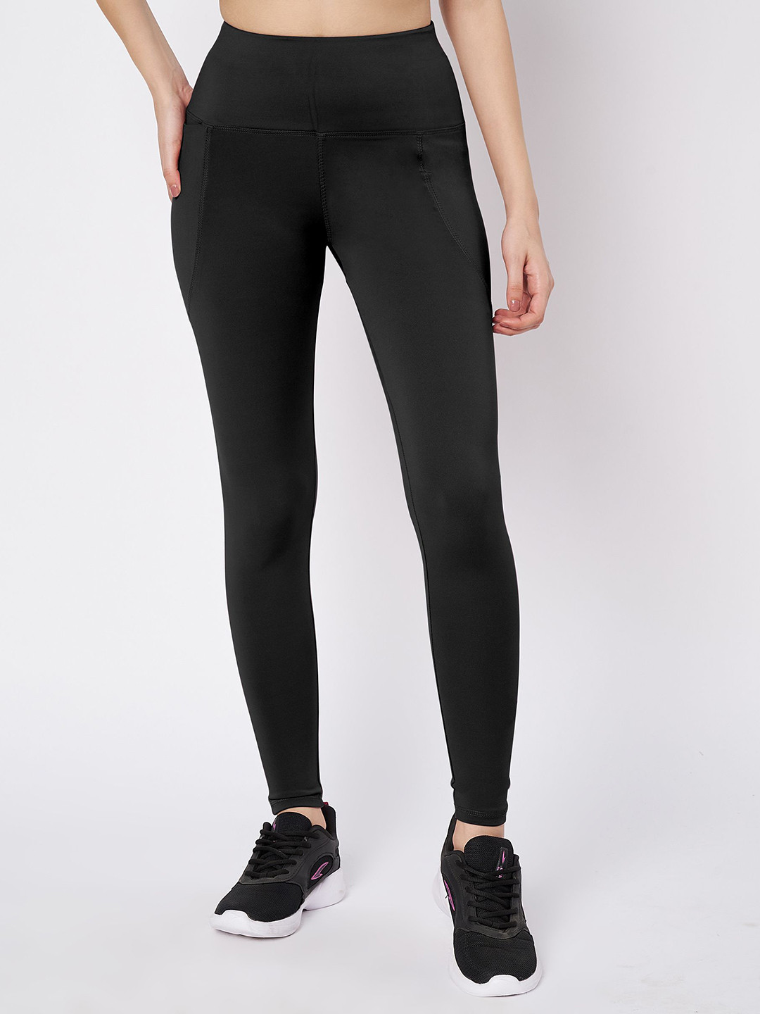 Mehrang Women Gym Wear Mesh Insert Rapid-Dry Tights