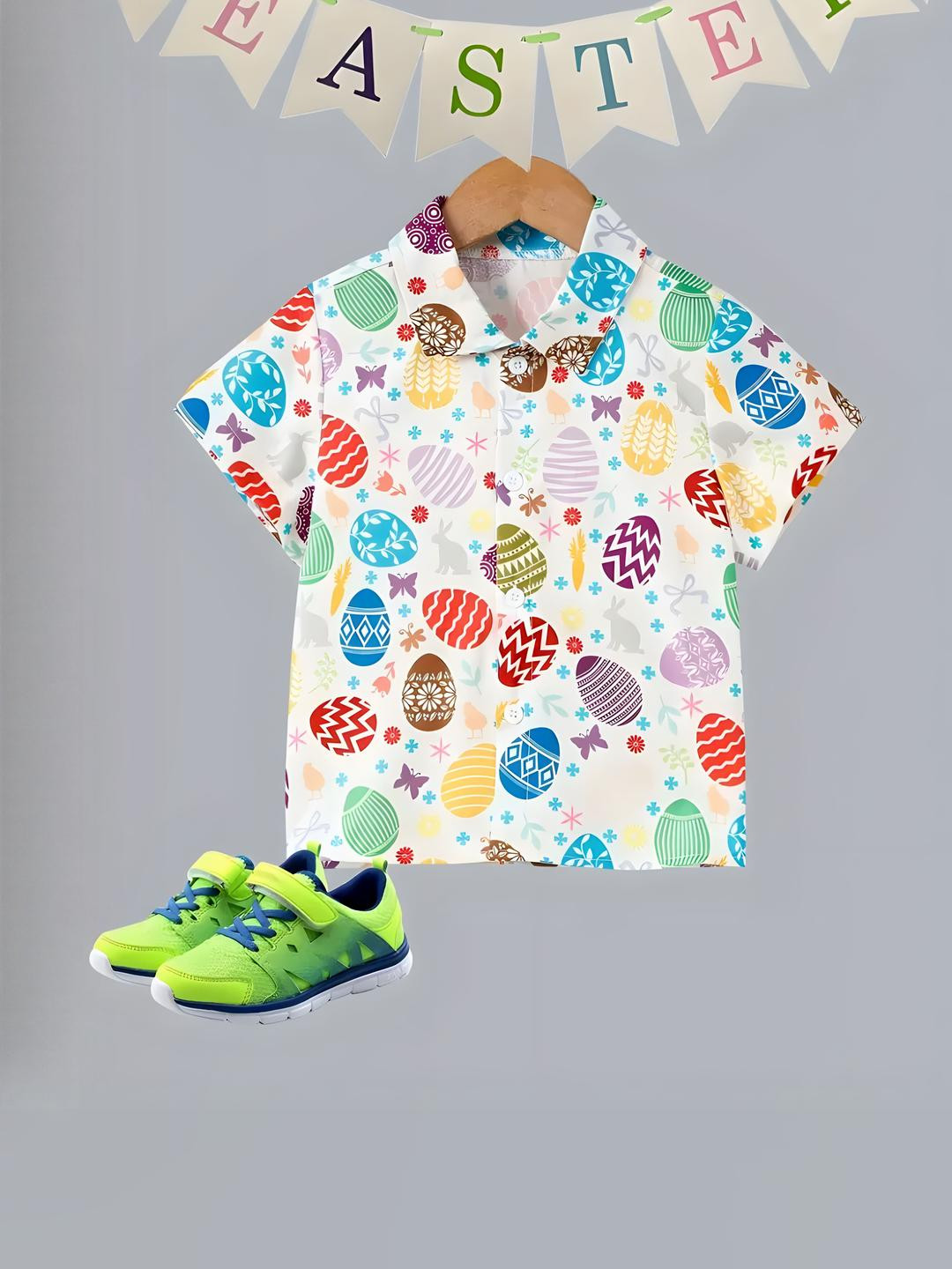 AMBARDI FASHION Boys Classic Tropical Leaf Print Casual Shirt