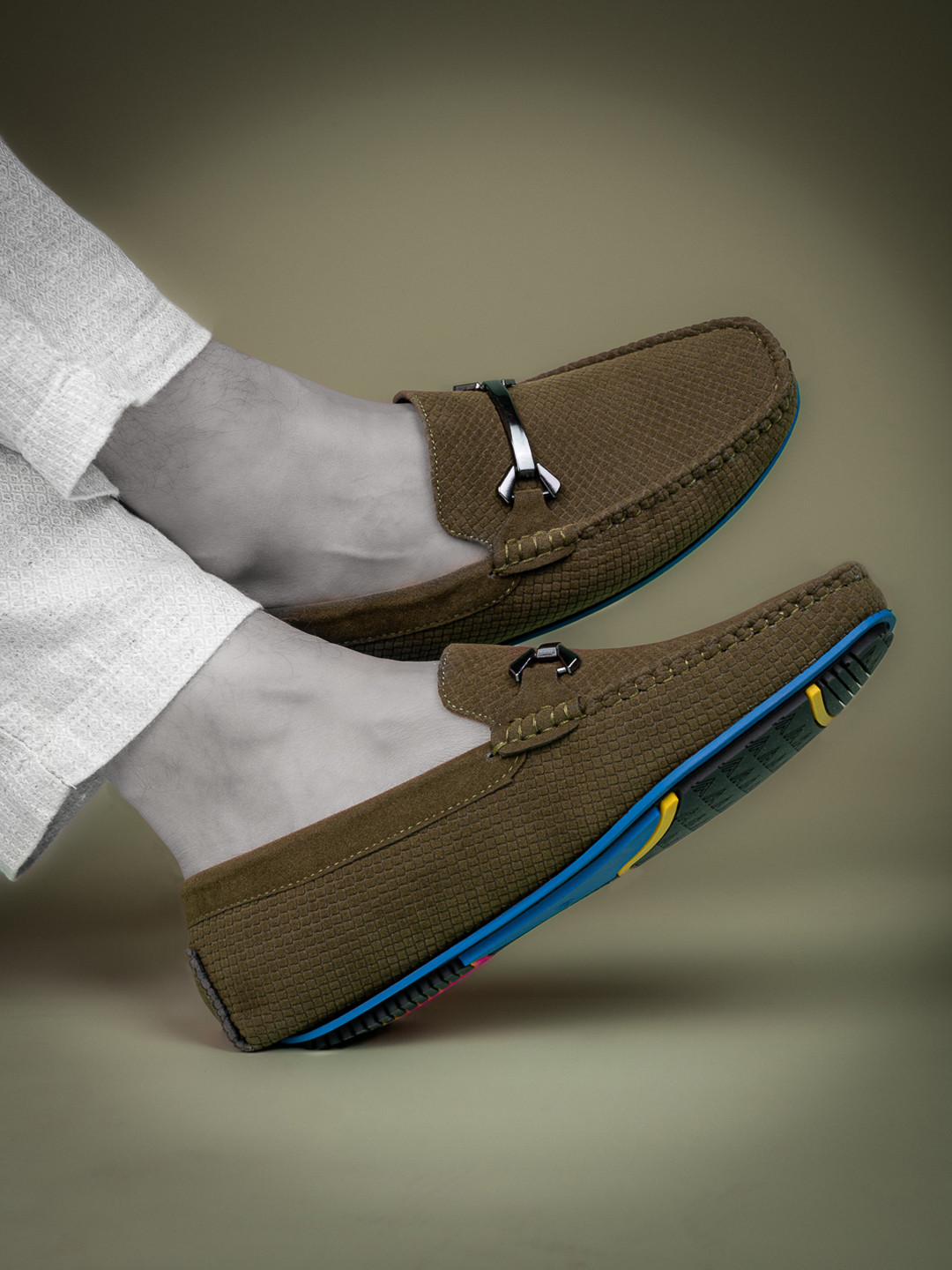 Alberto Torresi Men Woven Design Loafers