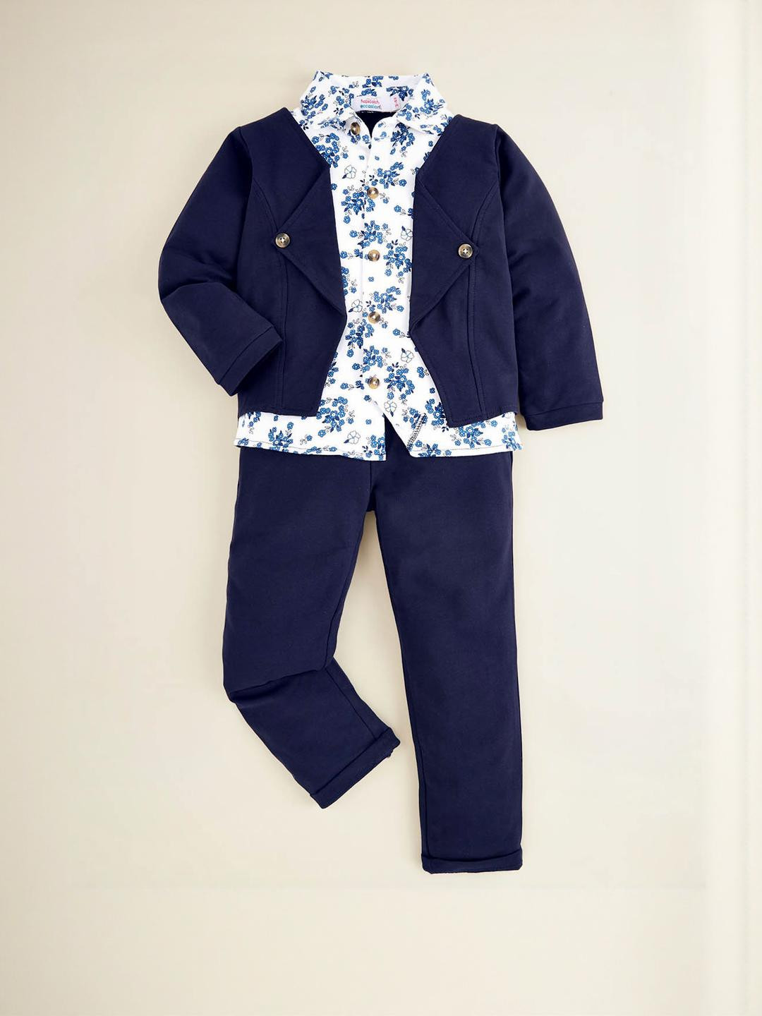 2-Pc Floral Blooming Shirt & Pants