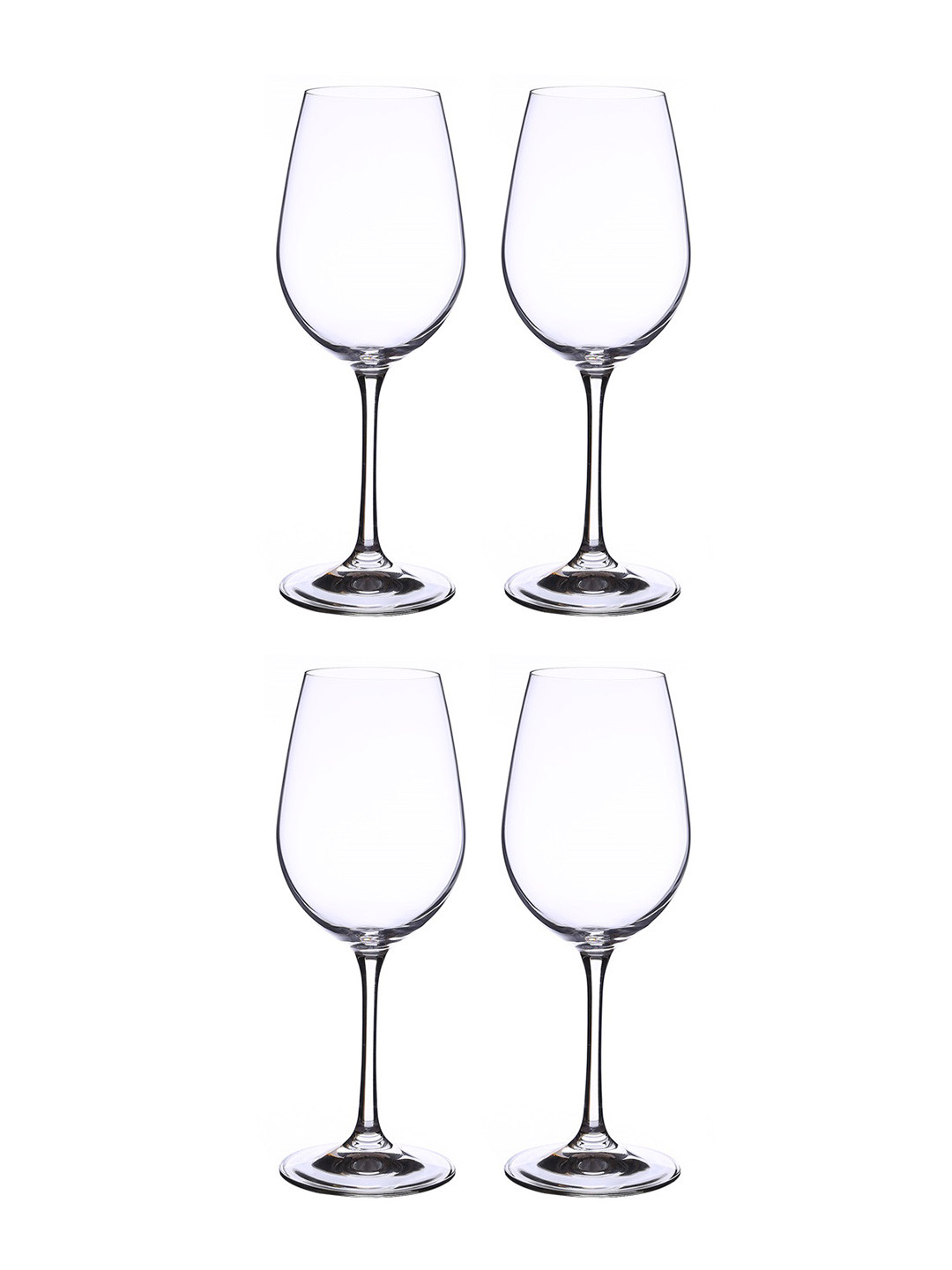 smart serve Bohemia Transparent 4 Pieces Wine Glasses 350 ml Each