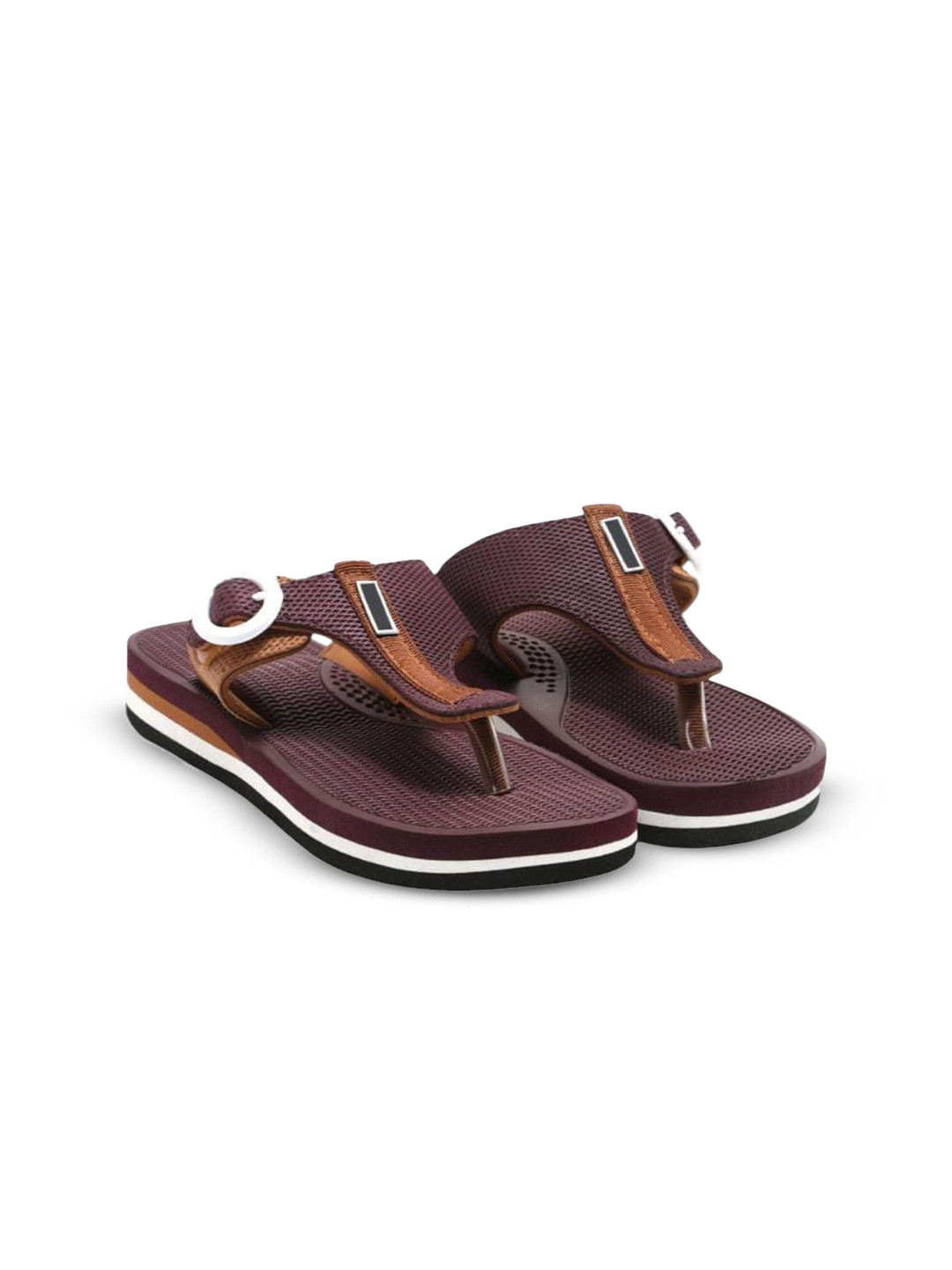 TWO SOFT Printed Thong Flip-Flops
