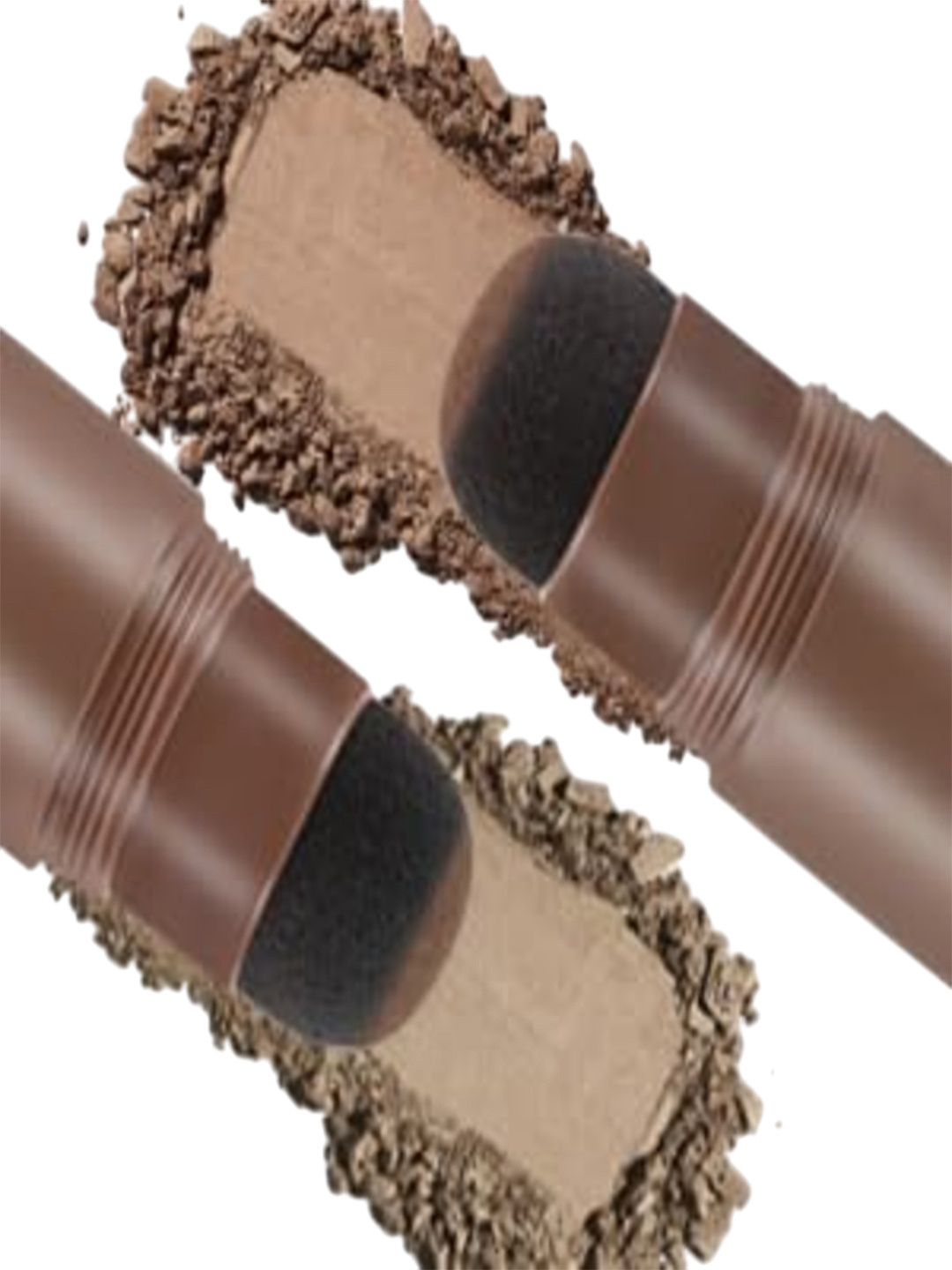 Dudley Set Of 3 Hairline & Eyebrow Powder Stick With Stamps - 1.2 g - Dark Brown