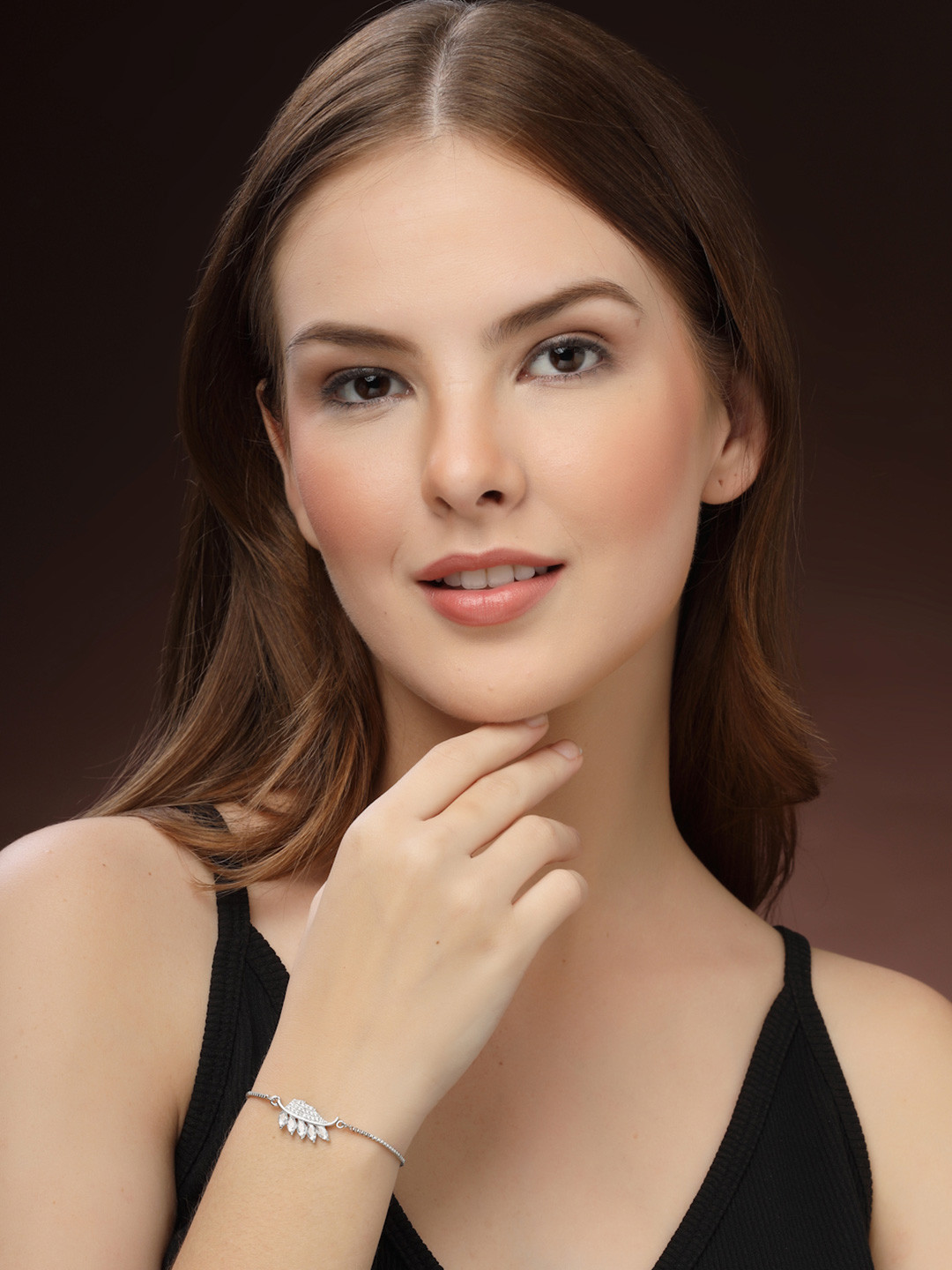 VOGUE HAIR ACCESSORIES American Diamond Studded Wraparound Bracelet