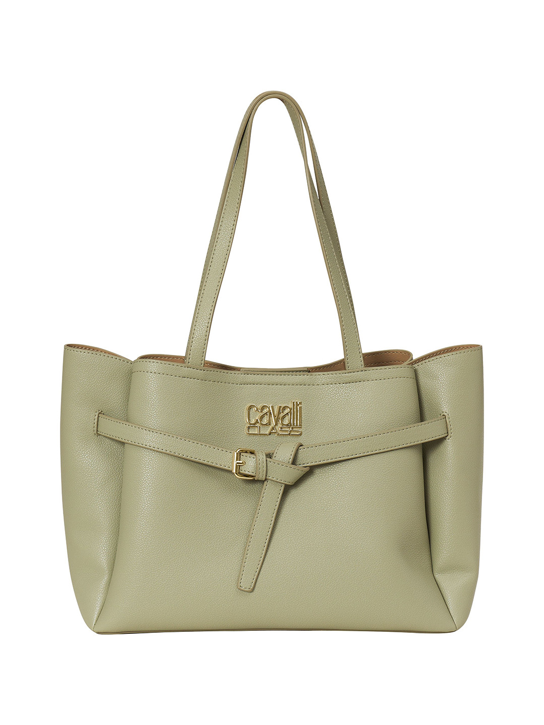 Cavalli Class Women Textured Buckle Detail Shoulder Bag