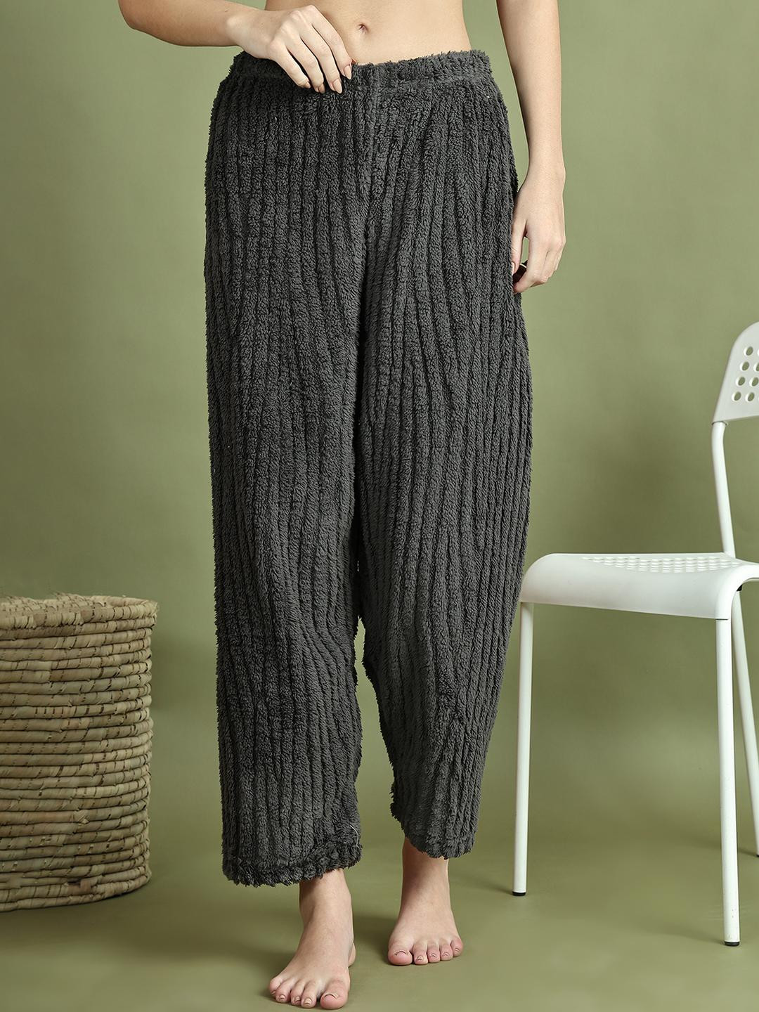 GRAGE Women Woolen Fur & Winter Lounge Pant