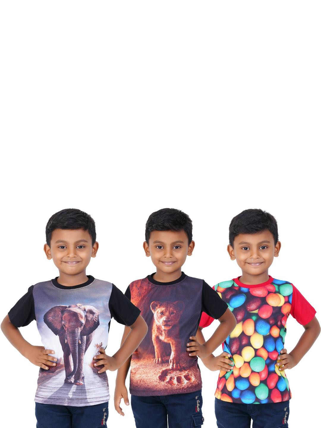 NEXT KEY Kids-Boys Cotton Bio Finish Tshirts