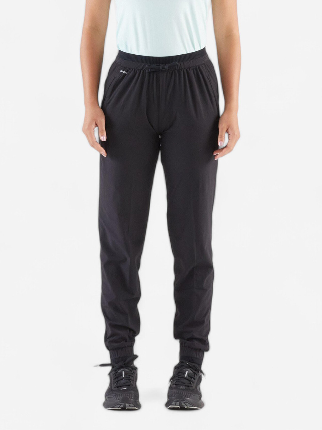 Decathlon KALENJI - Women Black Quick Dry Running Trackpants With 3 Pockets
