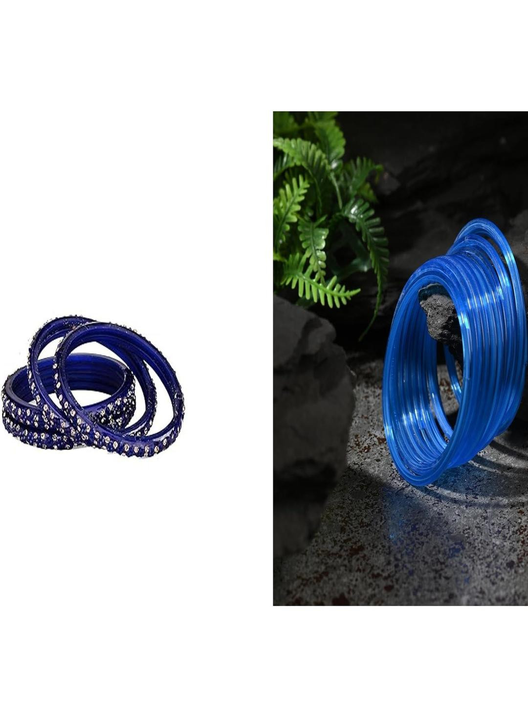 Somil Women Pack Of 2 Blue Bangles