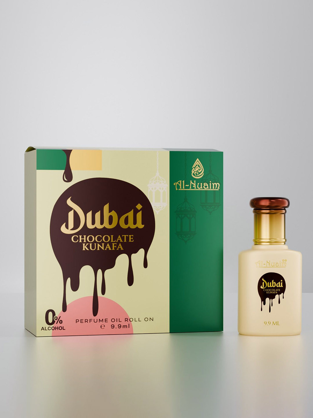 Al-Nuaim Set Of 2 Dubai Chocolate Kunafa Attar -9.9 ml Each