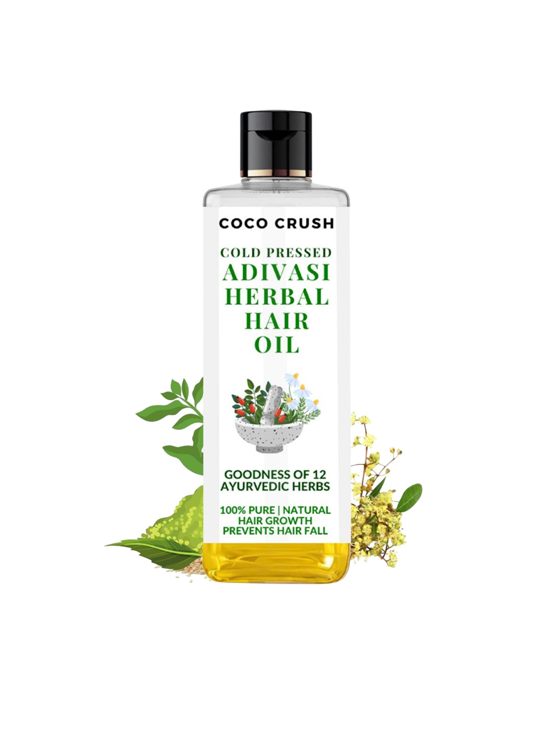 Coco Crush Adivasi Herbal Hair Oil With Peppermint - 200 ml