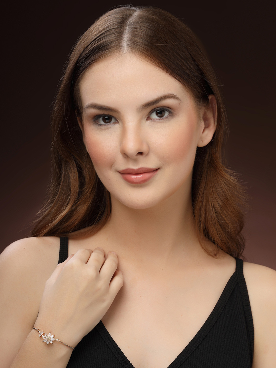 VOGUE HAIR ACCESSORIES American Diamond Studded Wraparound Bracelet