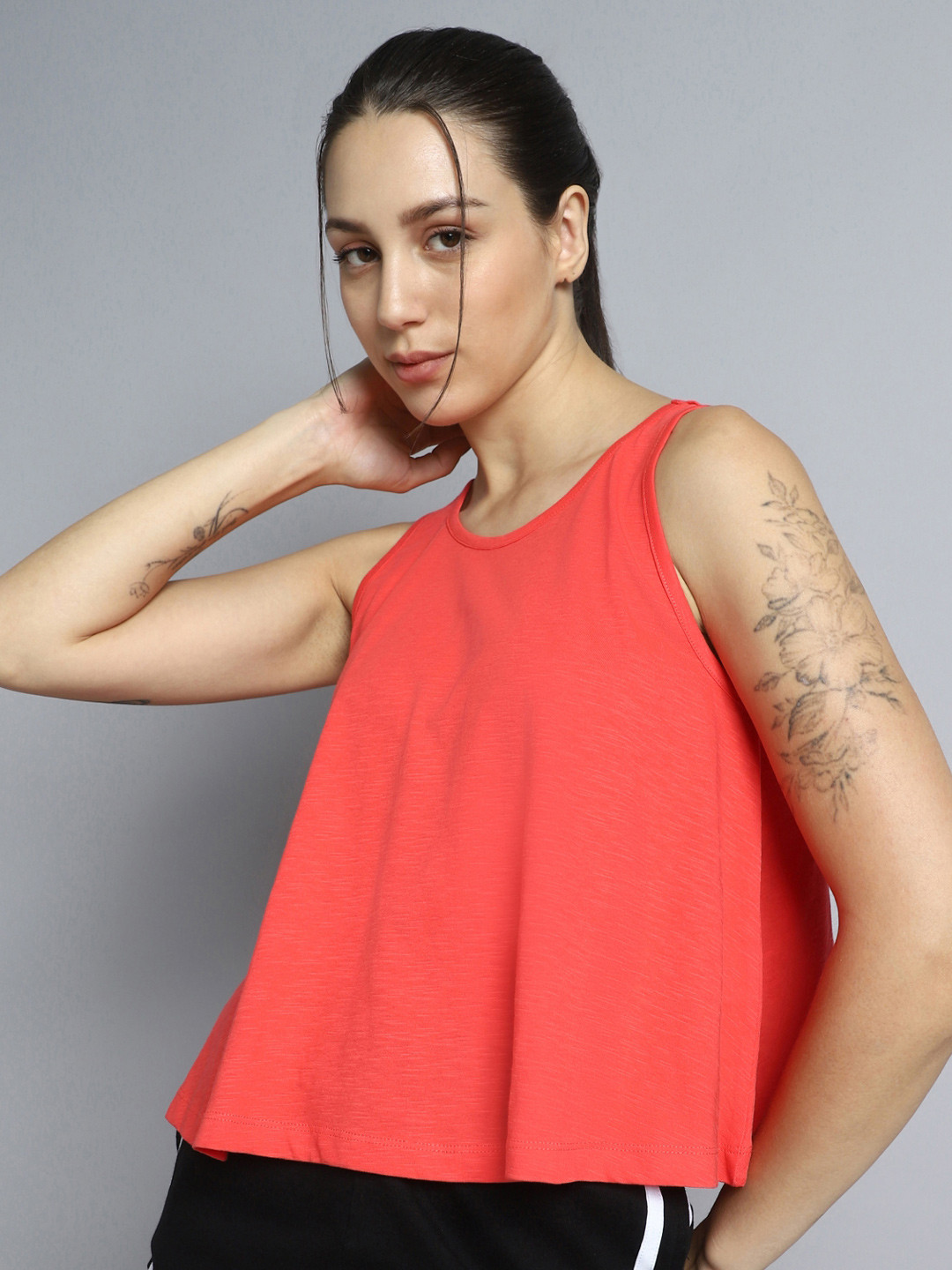 CULT Women Coral Dance Flow Tank