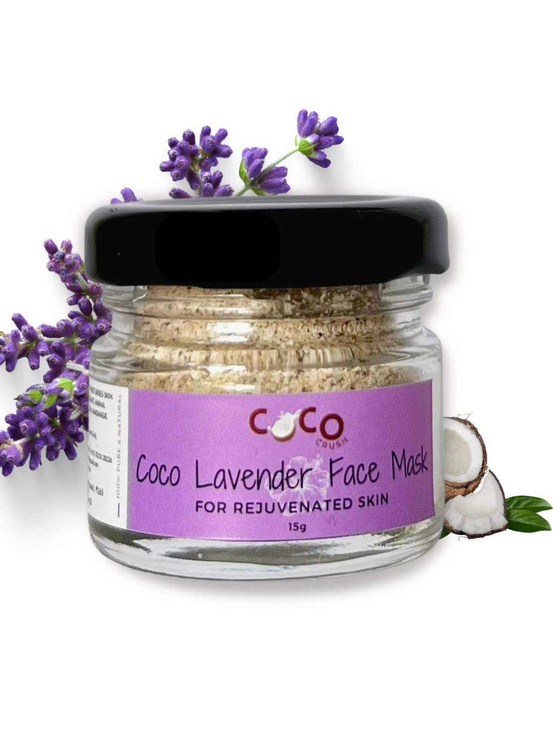Coco Crush Lavender Face Pack For Skin Lightening & Brightening - 50 g