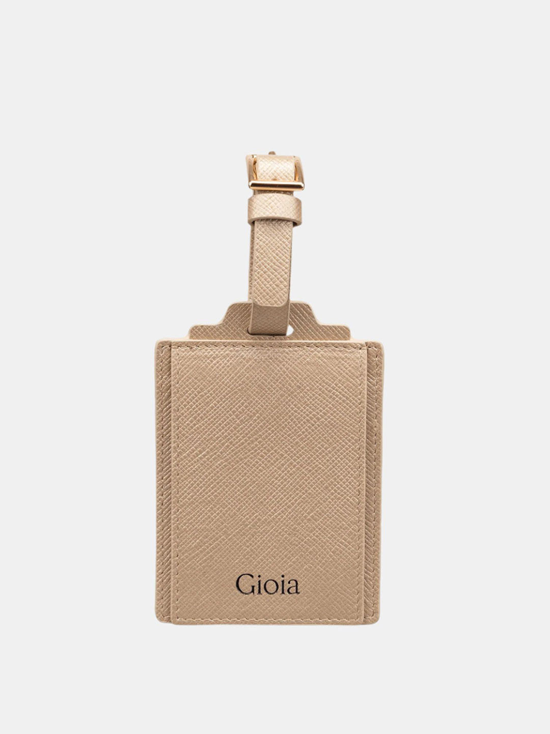 GIOIA Beige Rober Textured Luggage Tag