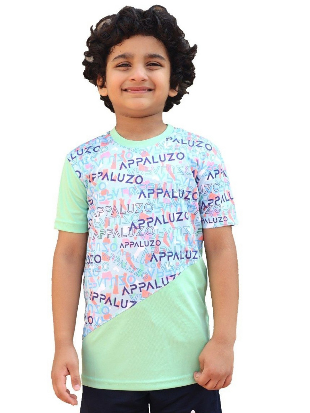 APPALUZO Boys Anti Static Typography Printed Round Neck Slim Fit T-shirt