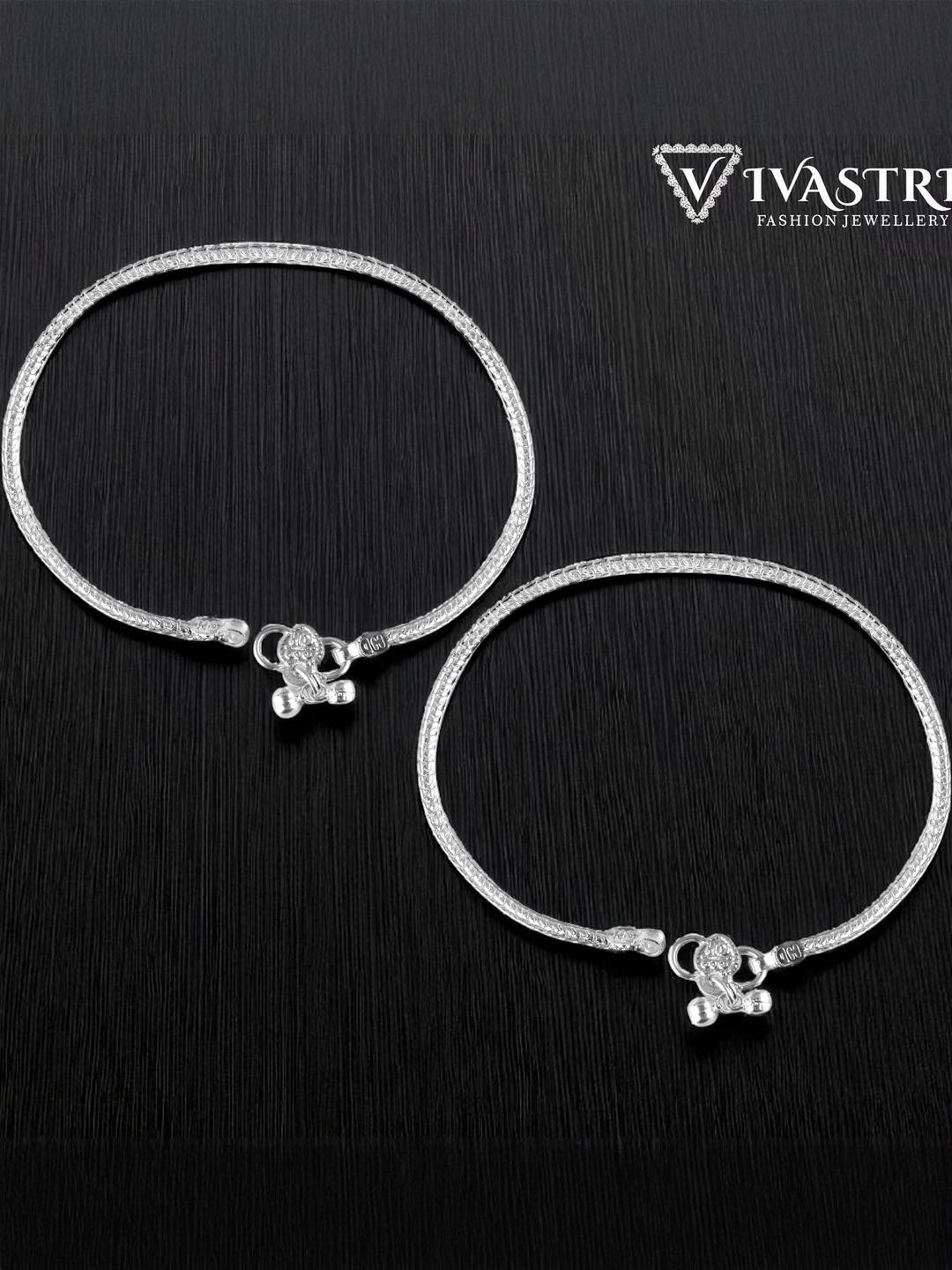 VIVASTRI Women Silver Plated Tradition Anklet