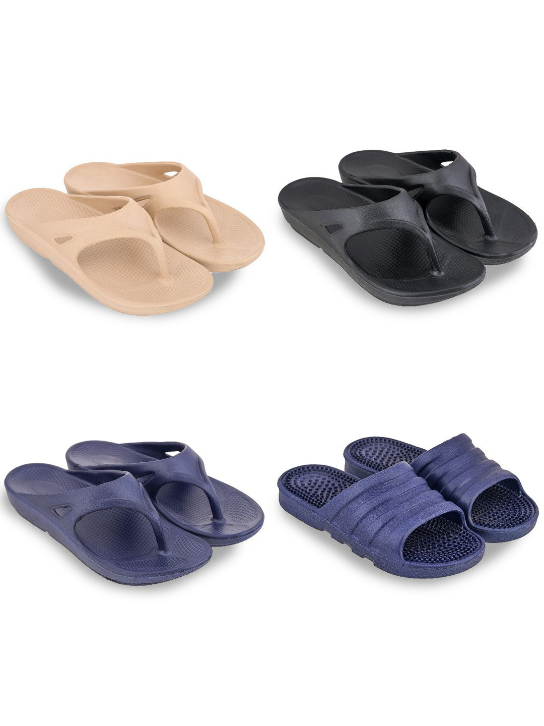 Feel alive Men Set of 4  Ultra-Comfortable Sliders