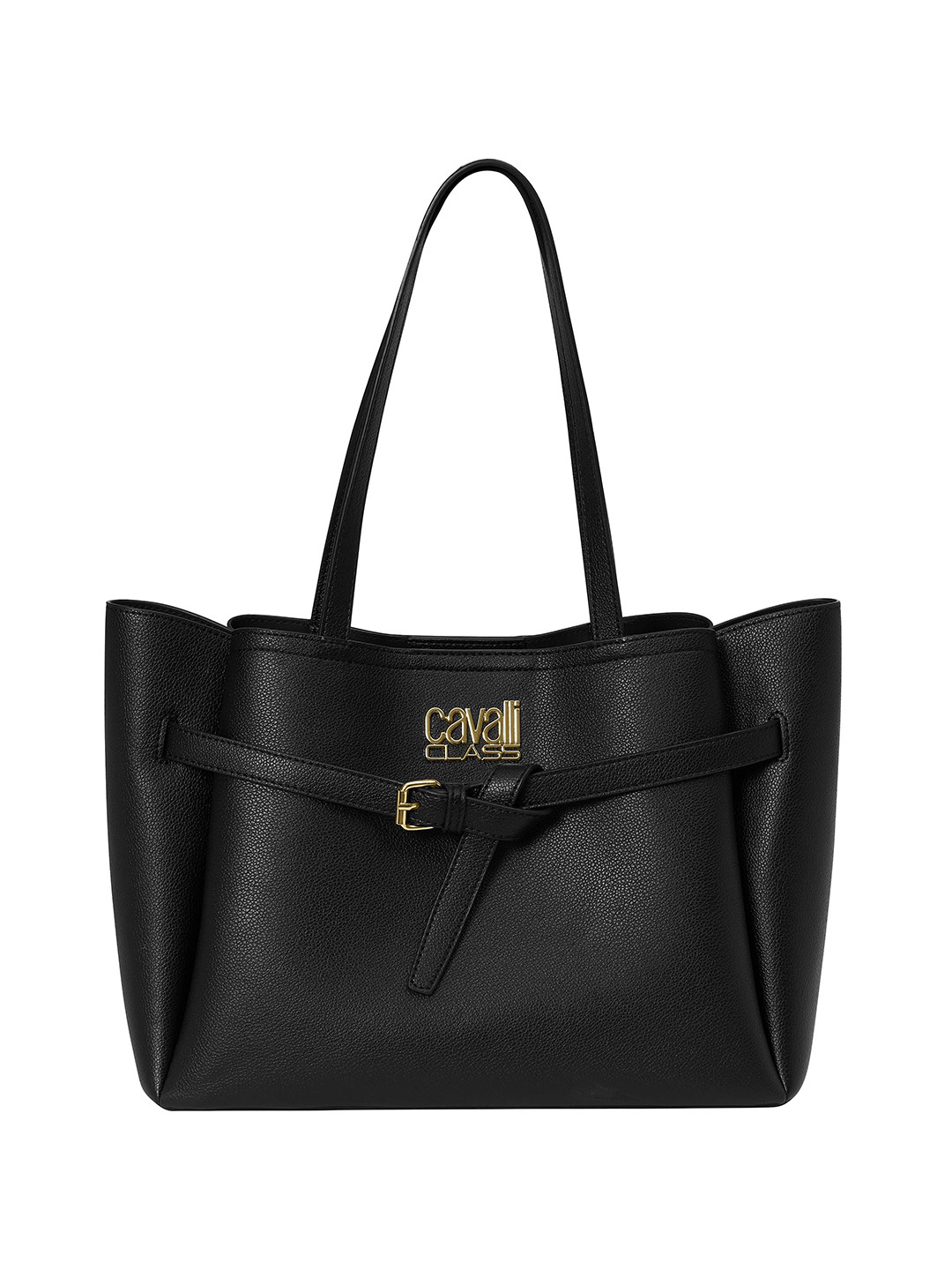 Cavalli Class Women Textured Buckle Detail Shoulder Bag