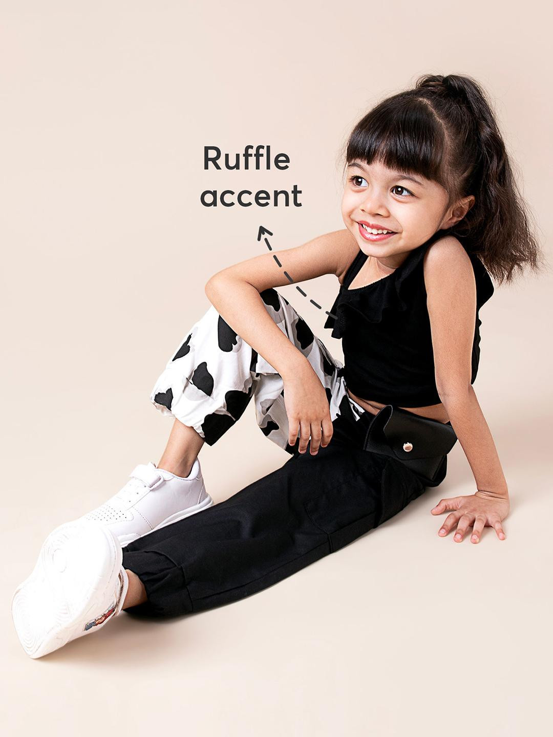 2-Pc Cow Blouse & Pant