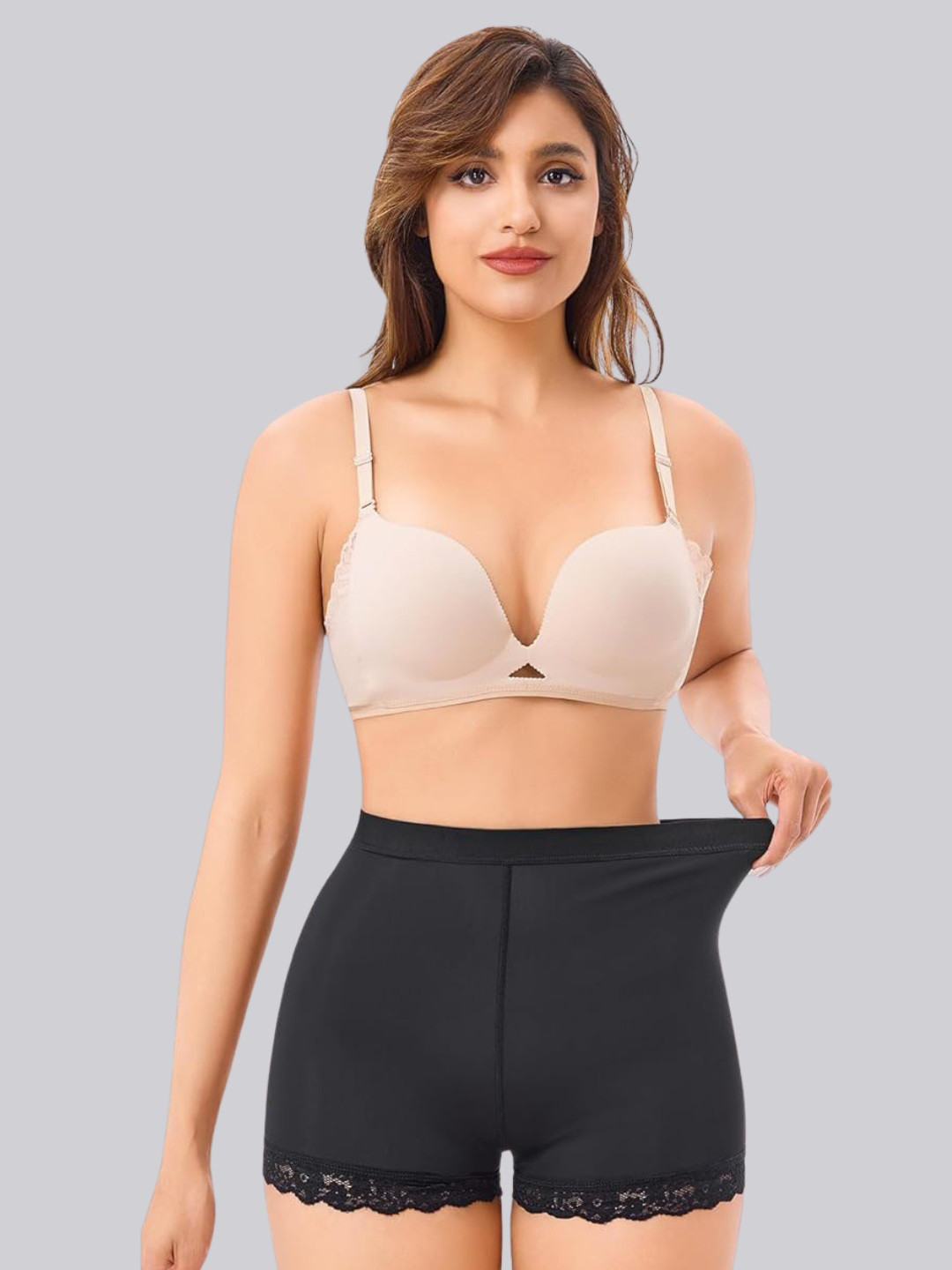 KeepCart Women Black Seamless Butt Lifter Padded Shapewear Brief