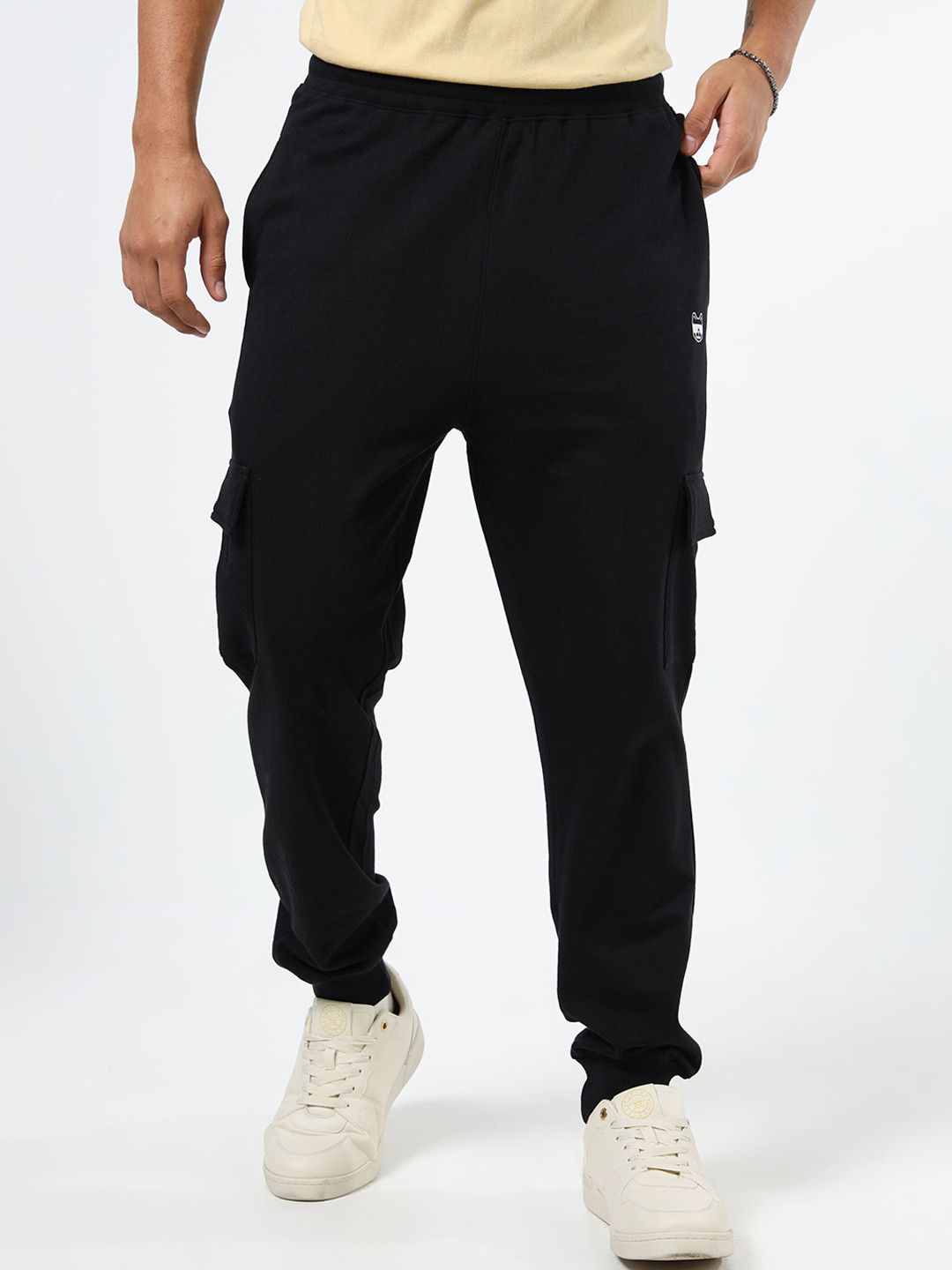 glitchez Men Mid-Rise Casual Cargo Joggers