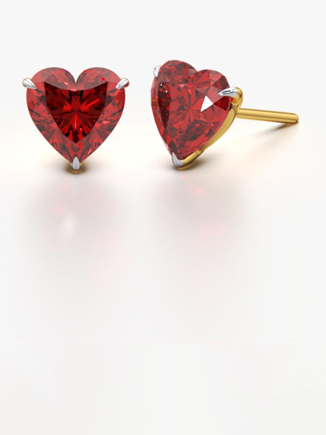 KYMEE 18K Gold Vermeil Heart Halo Studs Earrings