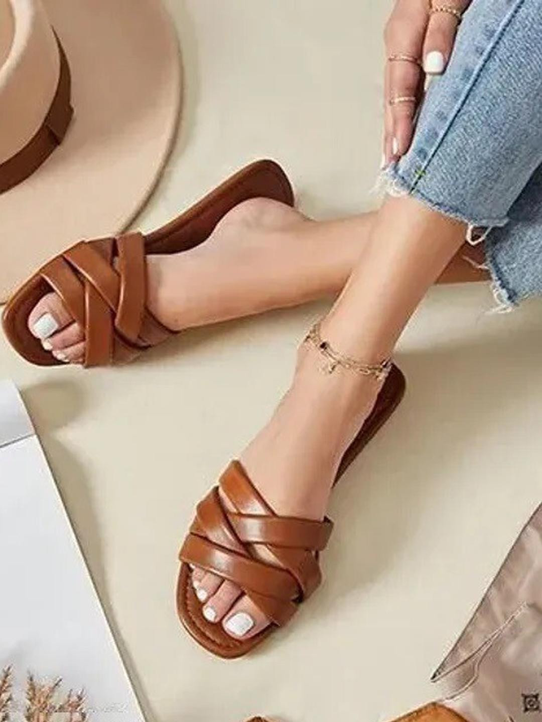 SHOMEE Women Open Toe Flats