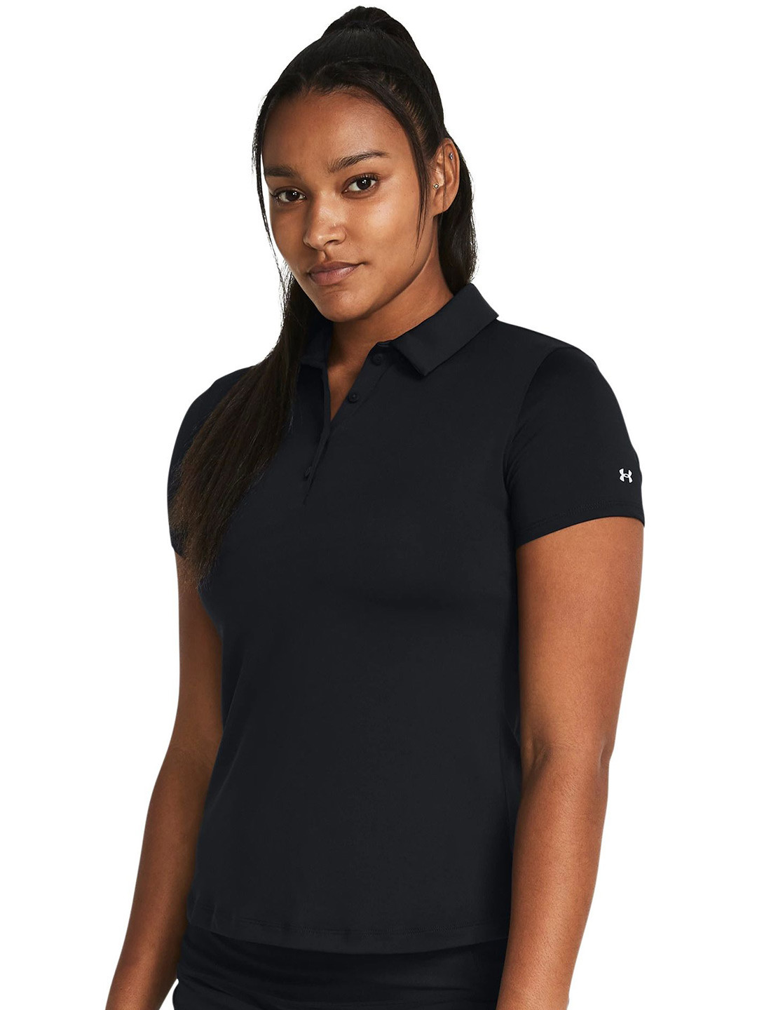 UNDER ARMOUR Women Solid Polo Collar T-shirt