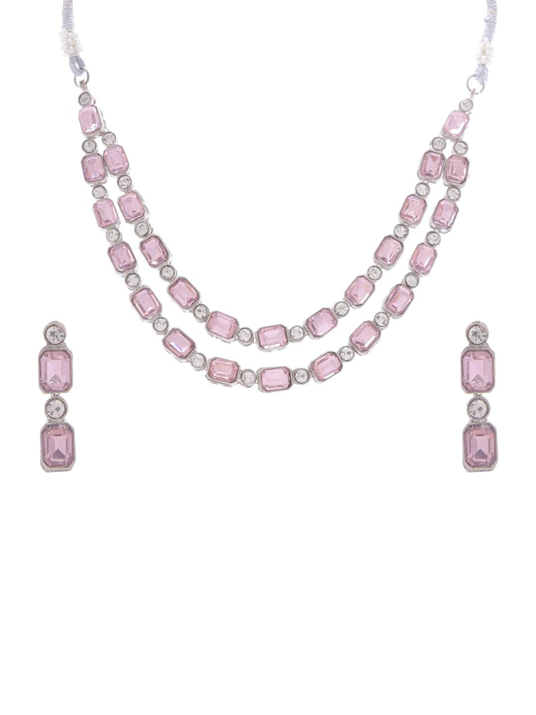 EIT Collection Peach Zirconia Jewelry Set