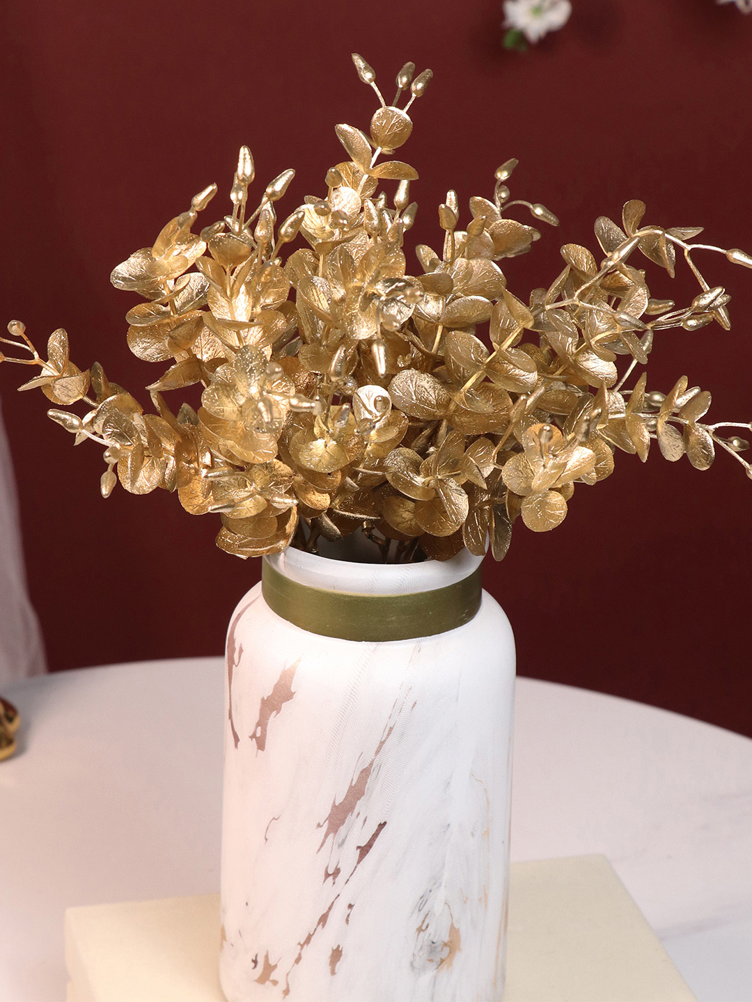 Art Street Gold-Toned Eucalyptus Artificial Plant