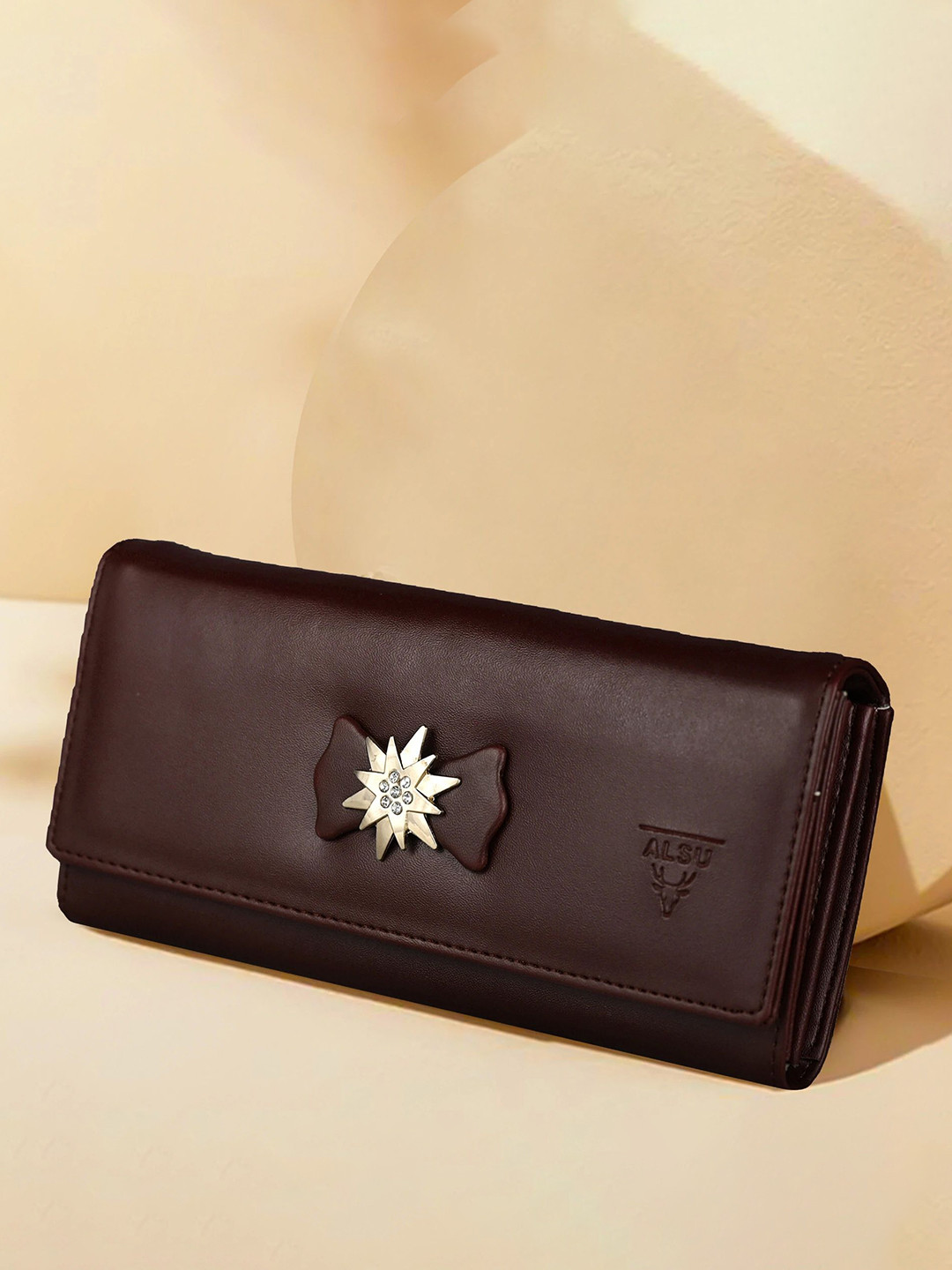 ALSU Women Floral Textured Two Fold Wallet