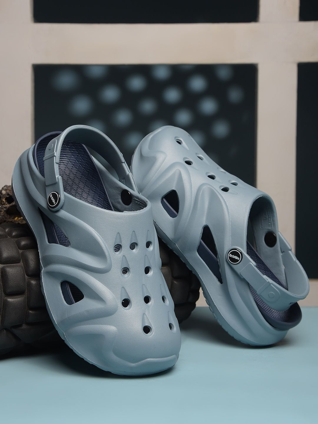 Action Self Design Cushioned Footbed Clogs