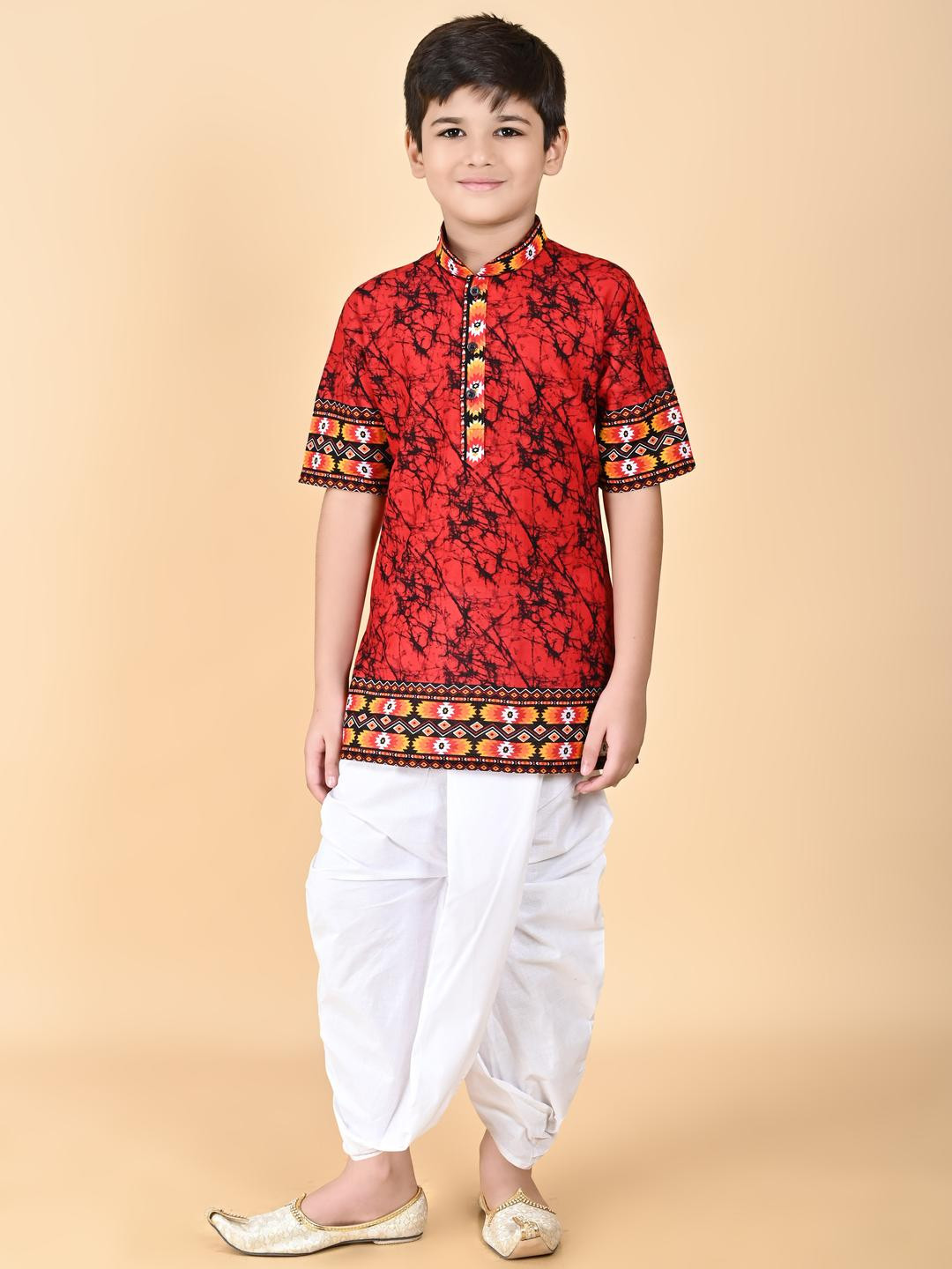 TAKE STYLE Boys Red Kurta Sets