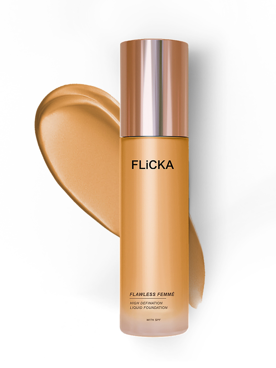 FLiCKA Flawless Femme Makeup Natural Waterproof & Moisturizing Foundation Caramel 06-30ml